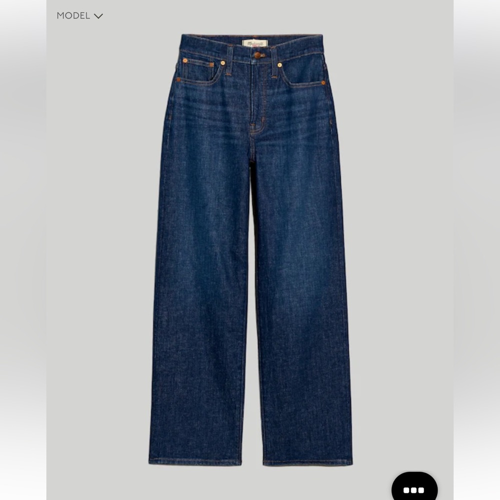 Madewell the perfect vintage wide leg jean in chartwood wash NJ176 Sz25